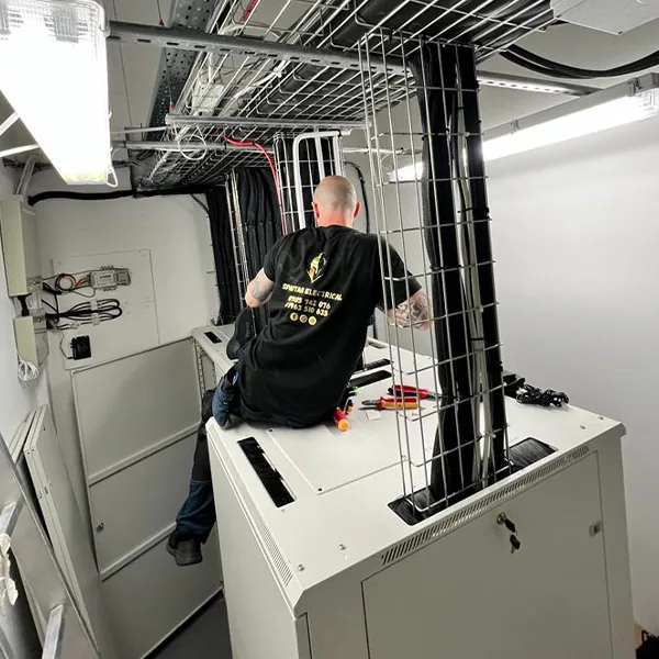 Cabling installed during a rewire
